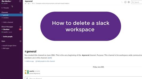 remove Slack channel from workspace